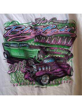 Loveland Colorado Classic Car T-shirt 3XL XXXL Blue Light Special Road Knights